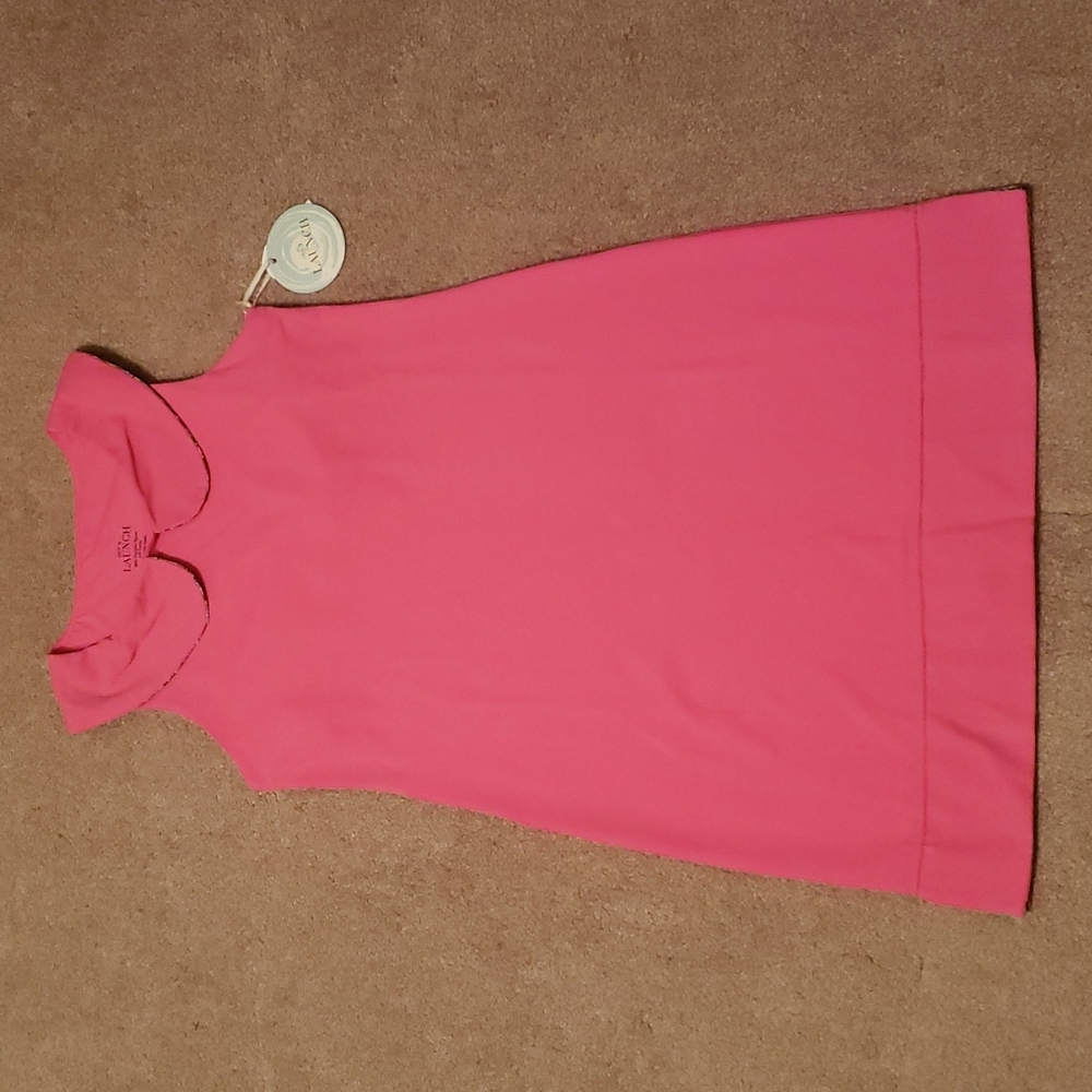 NWT Out 2 Launch Women's Pink Peter Pan Collar Golf Dress and Short Set